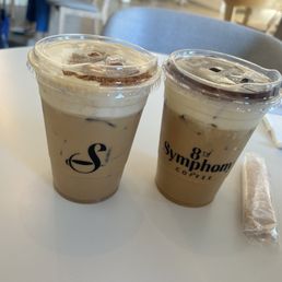 Biscoff latte and tiramisu latte