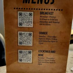 Urban Mustang Bar & Grill - Scan the QR code to see the Breakfast & Dinner menu.