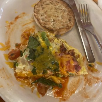 Apple Barrel Café - Western Omelet with spinach added - American Near Me - Broken Arrow, Oklahoma