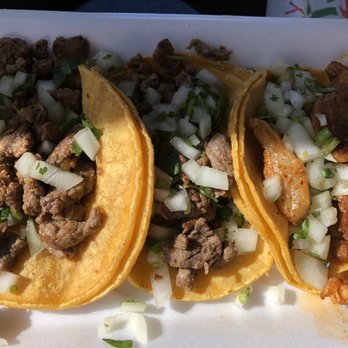 Tacos Al Pastor - Asada and Al Pastor (a little too fatty for me but has pineapple which I like) - Mexican Near Me - Glendale, Arizona