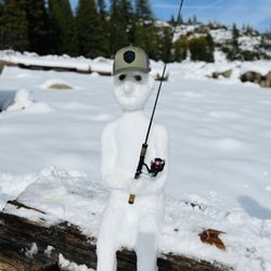 Pinecrest Campground - Snowman fisherman!