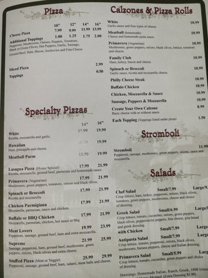 Menu photo 5 Primavera Pizza Matthews, NC