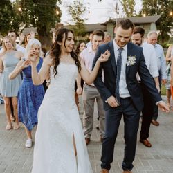 a&bé bridal shop - Sacramento - The outer skirt was removed for the reception so I could dance!