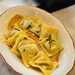 Salerno's On the Fox - Squash ravioli with sweet potatoe puree