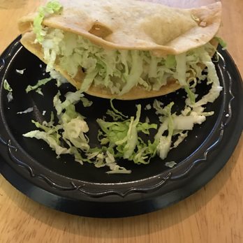 Spanglish Kitchen - Potato taco. $2. Basically mashed potato in a crispy shell with cheese and lettuce. Really good! - Mexican Near Me - Alhambra, California Spanglish Kitchen - Potato taco. $2. Basically mashed potato in a crispy shell with cheese and lettuce. Really good! - Mexican Near Me - Alhambra, California