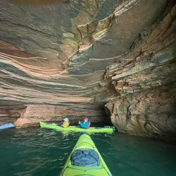 Apostle Islands Kayaking - In one of the sea caves