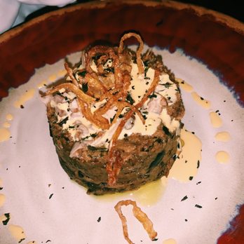 Belgrave - Kashk Bademjoon: mint, walnuts, and saffron yogurt mixed with pan fried eggplant (amay-ZING) - Persian/Iranian Near Me - London, XGL