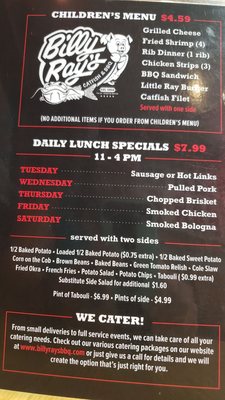 Menu photo 8 Billy Ray's Catfish & BBQ - Broken Arrow Broken Arrow, OK