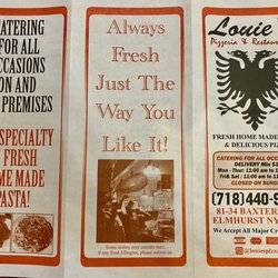 Louie's Pizza - Catering and hours.