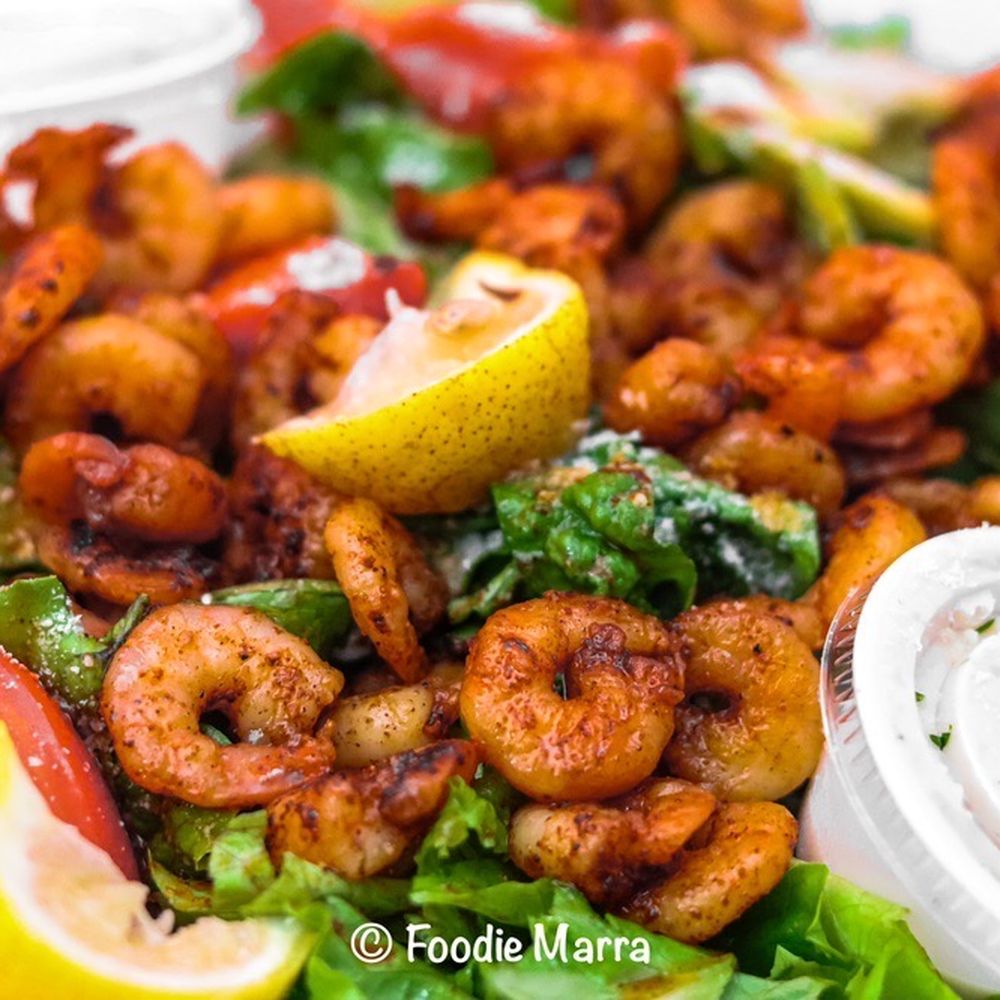 Big Shucks Oyster Bar - Blackened Shrimp Salad - Seafood Near Me - Dallas, Texas Big Shucks Oyster Bar - Blackened Shrimp Salad - Seafood Near Me - Dallas, Texas