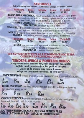 Menu photo 2 Buck's Pizza Morganton, NC