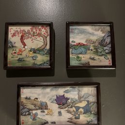 Pokemon art in the restroom was super cute Pokemon art in the restroom was super cute