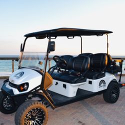 Good Times Rentals - 6 passenger gas carts available for rent in Destin Florida. Daily, weekly, and monthly rates. Multiple colors to choose from.