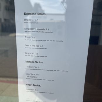 CoffeeDrunk - Menu - Coffee & Tea Near Me - Long Beach, California