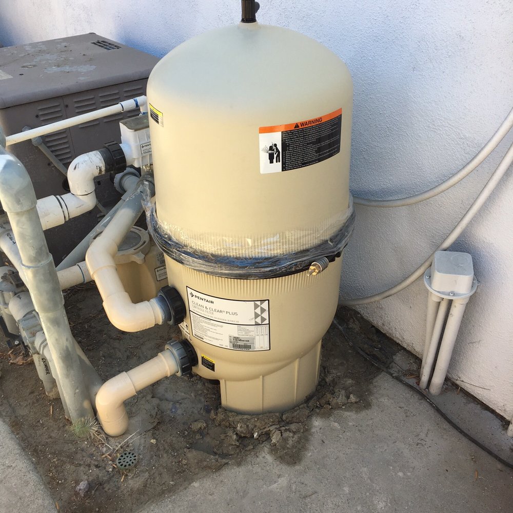 Algaebusters Pool Service - New filter installed. - Pool Cleaners Near Me - Chino, California