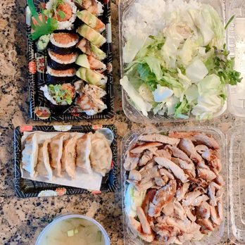 Yojimbo - Chicken Teriyaki Bento, Dragon Roll, Spicy Tuna Maki, Miso Soup, Gyoza - Sushi Bars Near Me - Alameda, California Yojimbo - Chicken Teriyaki Bento, Dragon Roll, Spicy Tuna Maki, Miso Soup, Gyoza - Sushi Bars Near Me - Alameda, California
