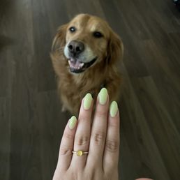 Dip on real nails, almond shaped. Dip on real nails, almond shaped.