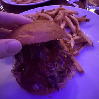 Tootles & French - BBQ Pulled pork Sandwich with Handcut Fries - Wine Bars Near Me - Astoria, New York Tootles & French - BBQ Pulled pork Sandwich with Handcut Fries - Wine Bars Near Me - Astoria, New York