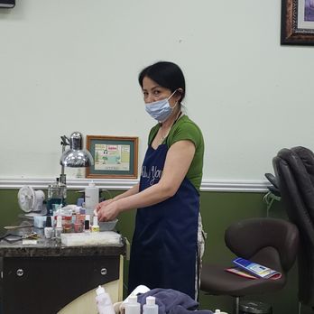 Nails 4 You - Here is Diane cleaning and getting ready for next customer. - Nail Salons Near Me - Canoga Park, California