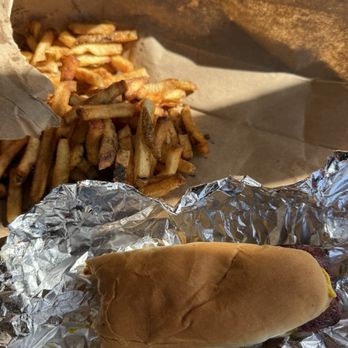 Five Guys - Hotdog with mustard - Fast Food Near Me - San Marcos, California Five Guys - Hotdog with mustard - Fast Food Near Me - San Marcos, California