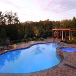 Custom Vinyl pool that show s how backyard living should be