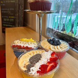 Liquid Nirvana - Mango Bowl, Nirvana Acai Bowl, Dragon Fruit Bowl, Blue Serenity Dragon Fruit Bowl