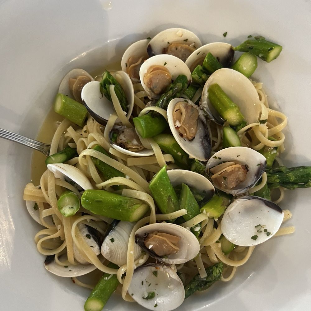 Francesca's Italian Kitchen - **I added asparagus** -- they loaded this with clams. Most places put maybe 6 there were 14 clams in my pasta. - Italian Near Me - Temecula, California Francesca's Italian Kitchen - **I added asparagus** -- they loaded this with clams. Most places put maybe 6 there were 14 clams in my pasta. - Italian Near Me - Temecula, California