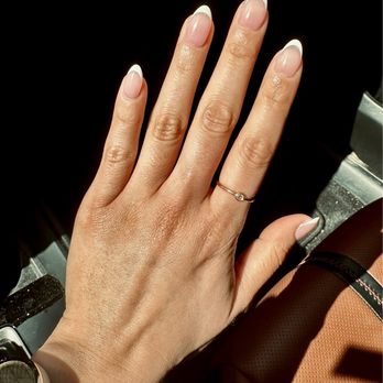 Castle Nail Spa - Almond shaped French tip. - Nail Salons Near Me - Dallas, Texas Castle Nail Spa - Almond shaped French tip. - Nail Salons Near Me - Dallas, Texas