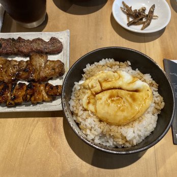 Tori Ichi - My yakitoris (steak, butabara(pork) and chicken+scallion) with my tamago gohan - Japanese Near Me - Muntinlupa, NCR