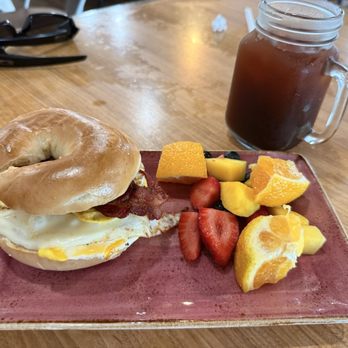 Magnolias Cafe - Bagel breakfast sandwich - Cafes Near Me - Goose Creek, South Carolina