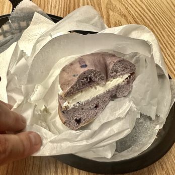 Custom Bagels - Custom Bagels -- blueberry bagel with cream cheese - Bagels Near Me - Media, Pennsylvania Custom Bagels - Custom Bagels -- blueberry bagel with cream cheese - Bagels Near Me - Media, Pennsylvania