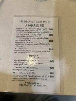 Menu photo 3 Mindscape Fermentations Rocklin, CA