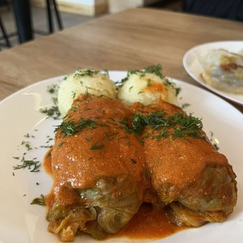 U Babci - Cabbage rolls with mash potatoes on the side - pure deliciousness! - Polish Near Me - Lake Forest, California