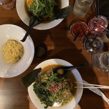 Kontentsu - My boyfriend and I ordered the Shoyu (top) and the vegetable miso (bottom) - Ramen Near Me - Glendale, California Kontentsu - My boyfriend and I ordered the Shoyu (top) and the vegetable miso (bottom) - Ramen Near Me - Glendale, California