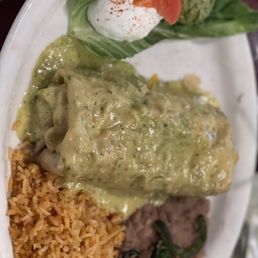 Beef fajita covered in spicy queso