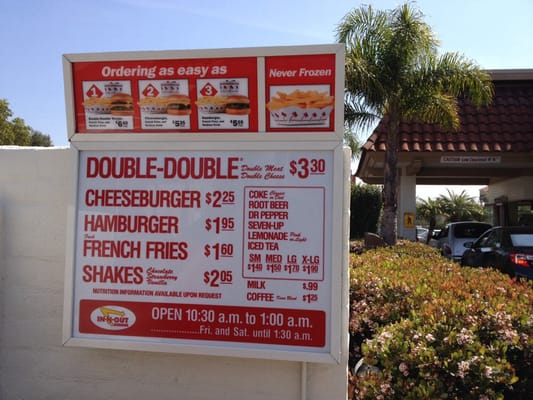 Menu photo 8 In-N-Out Burger Costa Mesa, CA
