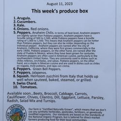 Vesolaya Gardens - Get a weekly Gide in your box giving you update on our boxes, updates on our farm, recipes, ideas and much more