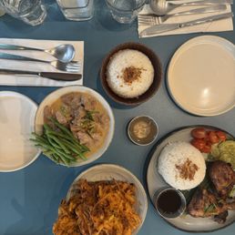 Bicol Express, Okoy, Chicken Inasal Bicol Express, Okoy, Chicken Inasal