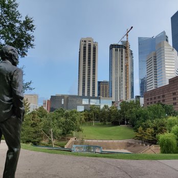George H. W. Bush Monument - President George H.W. Bush's view of Downtown Houston - Landmarks & Historical Buildings Near Me - Houston, Texas
