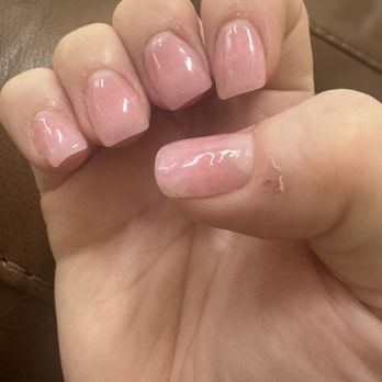 Vernon Nail - Lump nails that chipped the next day. - Nail Salons Near Me - Roseville, California