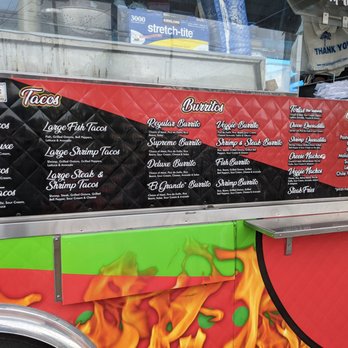 Chile Bravo Grill - Menu - they also have specials (not pictured) - Food Trucks Near Me - Oakland, California