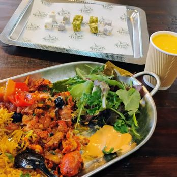 Mayfair Garden Express - This Chicken Platter, Mango Lassi, and Turkish Delight We're all delicious. - Indian Near Me - Dallas, Texas Mayfair Garden Express - This Chicken Platter, Mango Lassi, and Turkish Delight We're all delicious. - Indian Near Me - Dallas, Texas