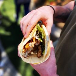 Taste of Japan - The one food item we were able to score - a delicious chicken sandwich from Tamaen