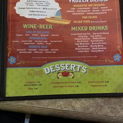 Mi Hacienda - Menu