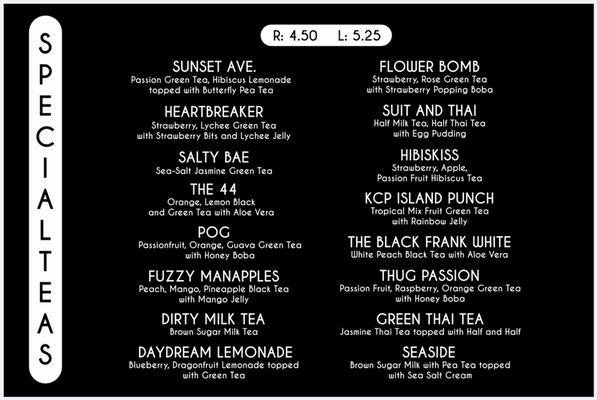 Menu photo 2 Boba Break Tea House Chino, CA Menu photo 2 Boba Break Tea House Chino, CA