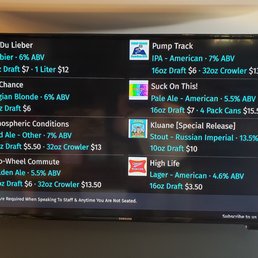 Rotating draft beer menu Rotating draft beer menu