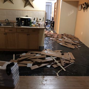 Resource Restoration Services - We had to remove some laminate flooring in order to dry out the structure and leave it moisture and mold free!! - Damage Restoration Near Me - Laurel, Maryland
