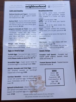 Menu photo 6 Neighborhood Cafe Lisbon Lisbon, 11