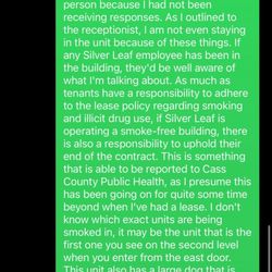 Silver Leaf Property Management - Texts with property manager
