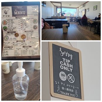 Arirang Restaurant - Inside - sanitizer at each table. Cash only for tips and $20 minimum to use credit/charge card - Korean Near Me - Flushing, New York
